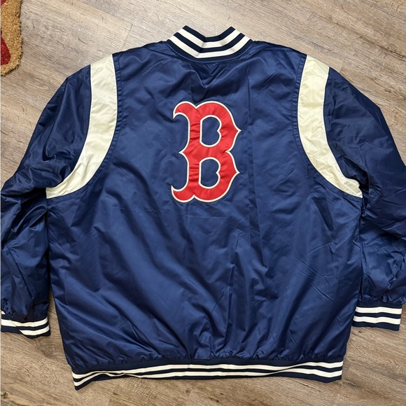 Starter • Boston Red Sox Vintage Varsity Style Satin Full Snap Jacket - Picture 8 of 14